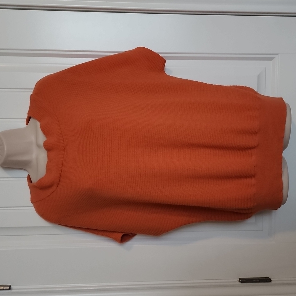Passport Short Sleeve Tangerine Sweater